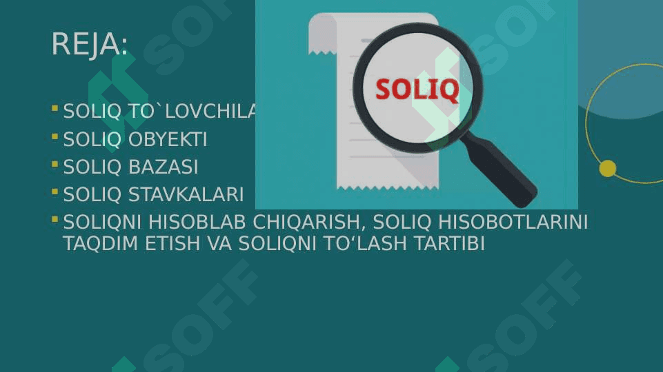 YER QA’RIDAN FOYDALANGANLIK UChUN SOLIQ 2