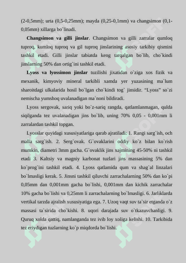 CHO'KINDI TOG' JINSLARINING HOSIL BO'LISH SHAROITLARI 4