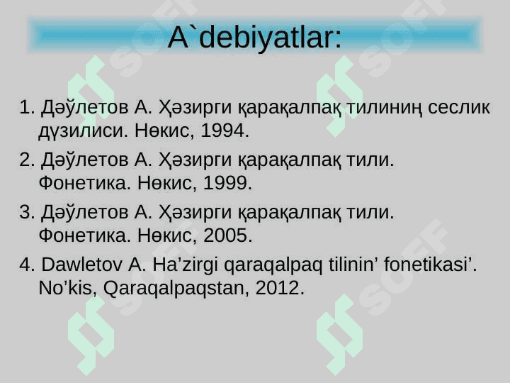 Dawi`sli`lar ha`m dawi`ssi`zlar singarmonizmi 3
