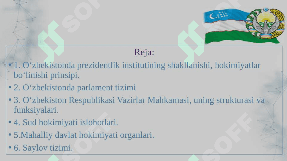 O‘zbekistonda amalga oshirilgan siyosiy islohotlar 2