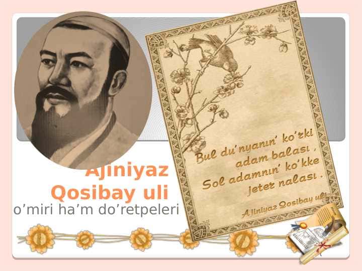 Ajiniyaz Qosibay uli