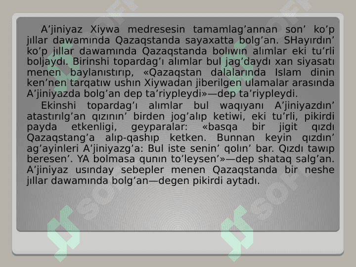 Ajiniyaz Qosibay uli 8