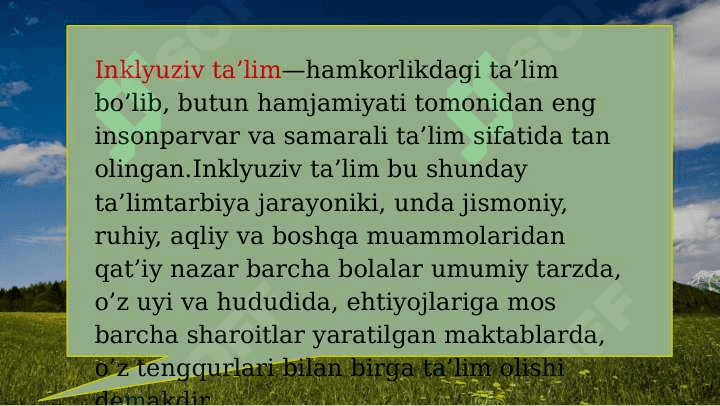 Inklyuziv taʼlim maqsad va vazifalari. 3