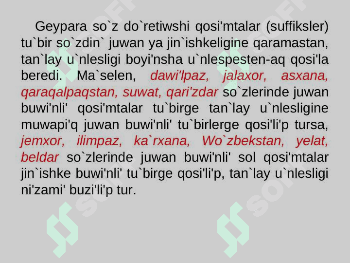 Morfemalar shegarasi’ndag`i’ dawi`ssi`zlar singarmonizmi 7