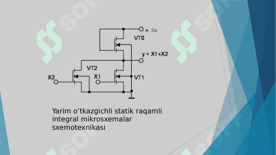 Raqamli integral mikrosxemalari sxemotexnikasi.Raqamli texnika asoslari 3