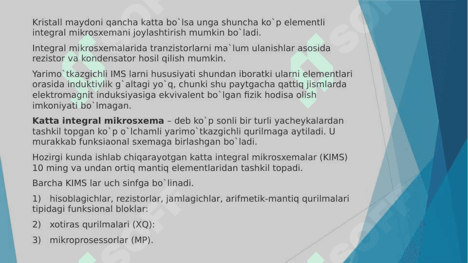 Raqamli integral mikrosxemalari sxemotexnikasi.Raqamli texnika asoslari 4
