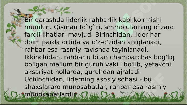 LIDER VA TASHKILOTCHI YOSHLARNI IJTIMOIY-PEDAGOGIK QOLLAB-QUVVATLASH PRINTSIPLARI 4