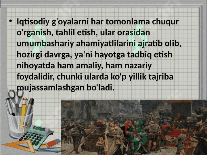 FIZIOKRATLAR OQIMINING NAZARIY QARASHLARI BO`YICHA 3