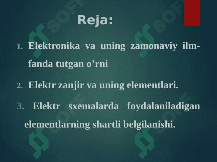 Elektron qurilmalar va sxemalarning o‘rni va ahamiyati. 2