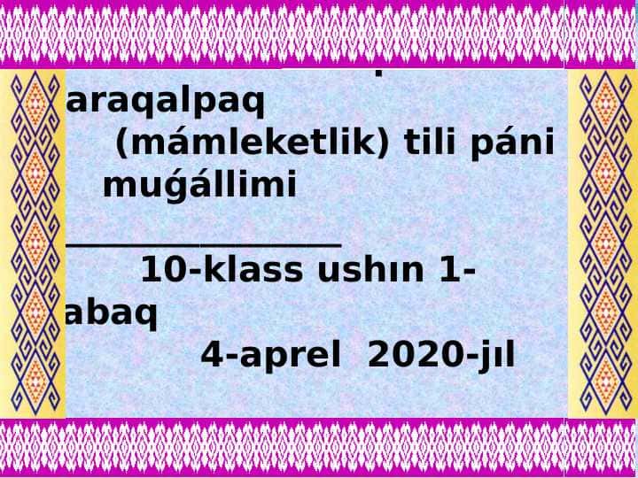 Qaraqalpaq          milliy naǵısları