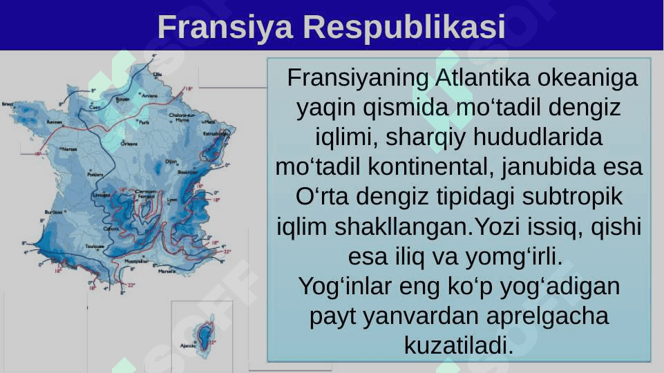 Fransiya Respublikasi 9-sinf geografiya 5