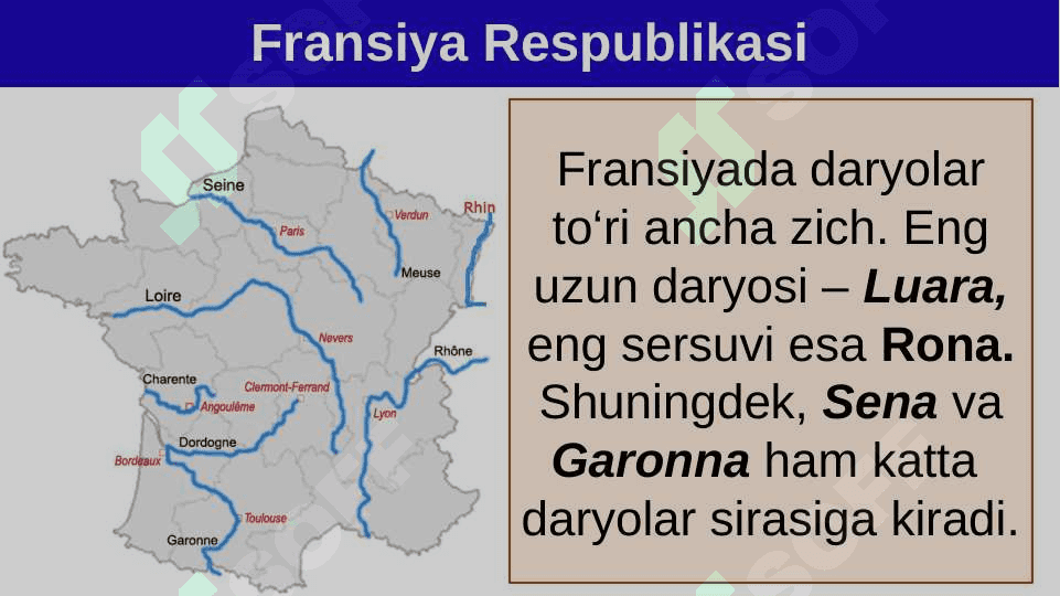 Fransiya Respublikasi 9-sinf geografiya 6