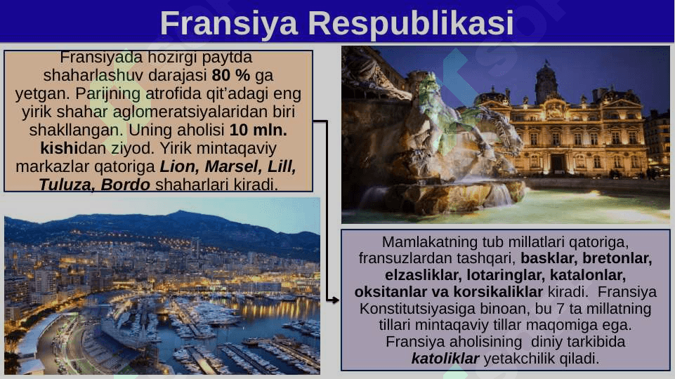 Fransiya Respublikasi 9-sinf geografiya 8