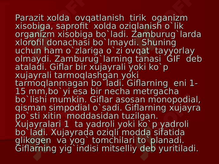 ZAMBURUG’LAR BO’LIMI 3