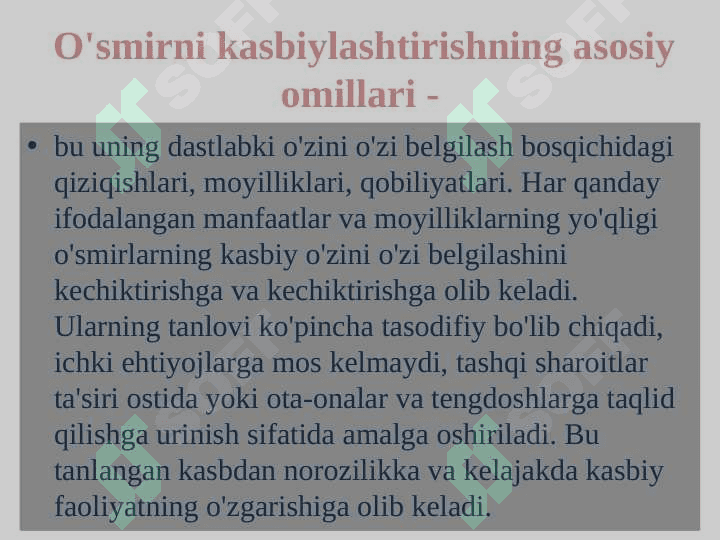 Kasbiy qiziqish va moyilliklarni aniqlash 2