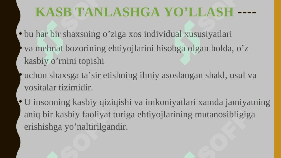 Kasb tanlashga yo’llashning mohiyati va mazmuni 2