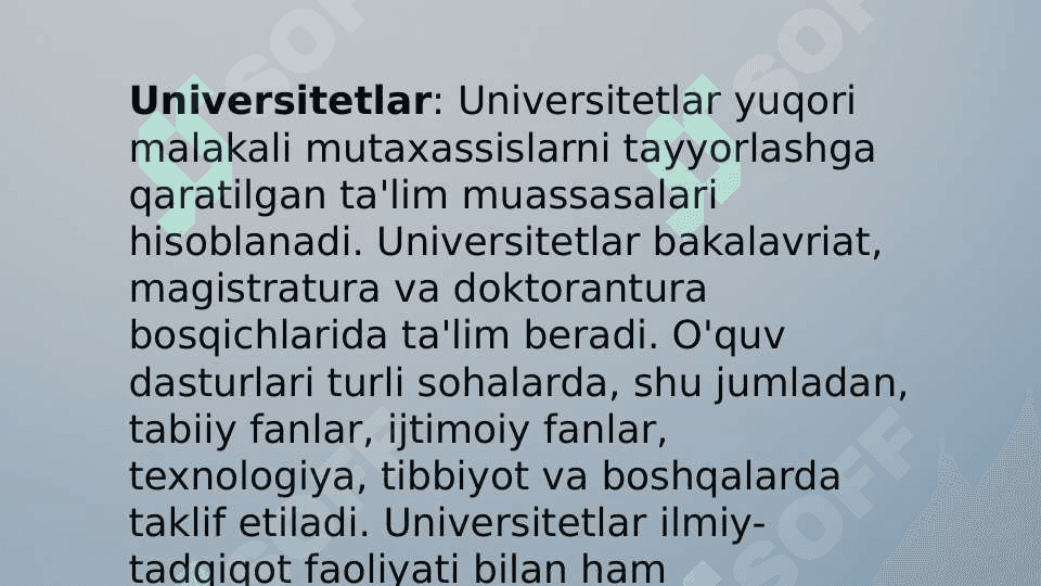 Oliy ta'lim muassasalarida yuritiladigan ish hujjatlari bilan tanishish. 2
