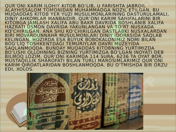 Islom dinida maʼnaviyat va shaxs maʼnaviy qiyofasining talqini 6