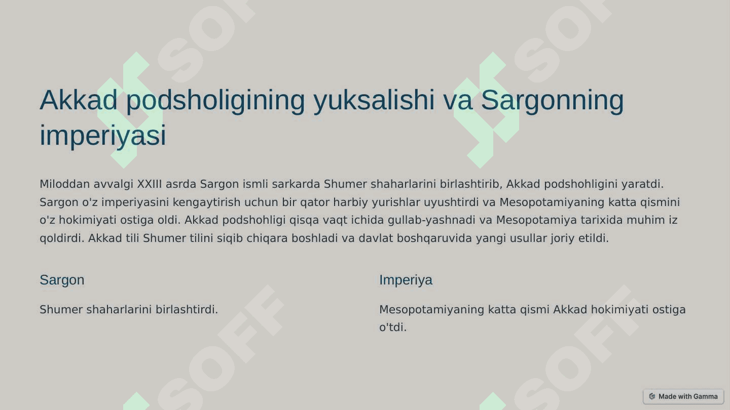 Qadimgi Mesopotamiyada davlatchilikning shakillanishi 4