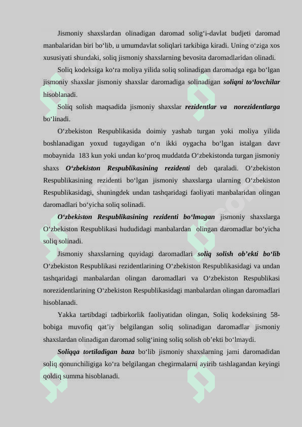 JISMONIY SHAXSLARDAN  OLINADIGAN  DAROMAD  SOLIG‘I 2