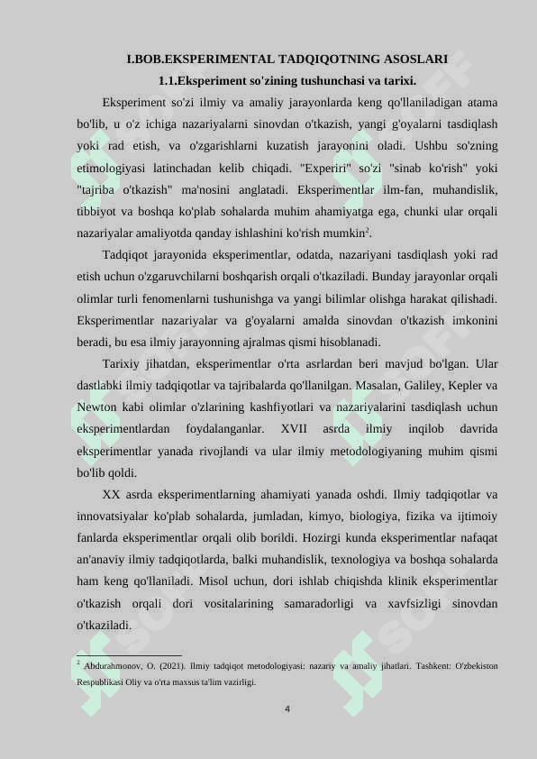 EKSPERIMENT ILMIY TADQIQOT METODI 4