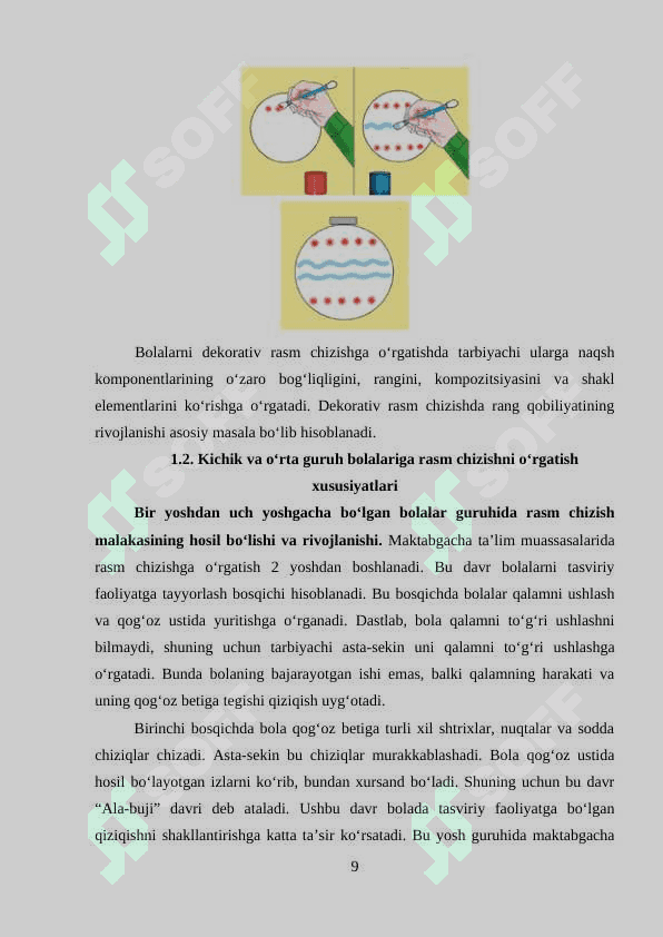 Maktabgacha ta’lim muassasasida bolalarni tasviriy faoliyatga o‘rgatishda rasm turlari 8
