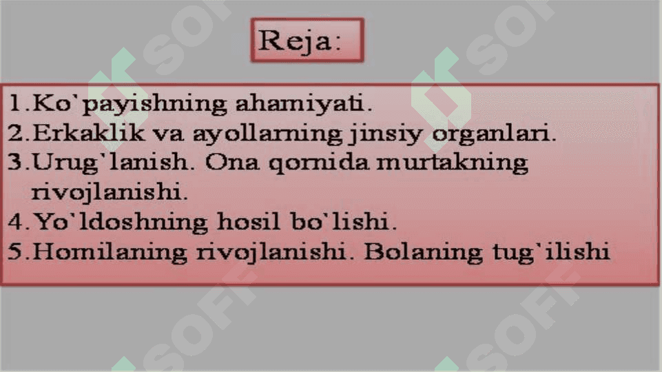 Ko‘payish organlari Ko‘payishning ahamiyati 2
