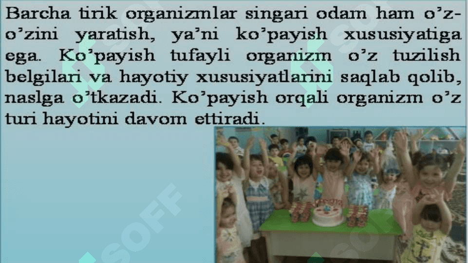 Ko‘payish organlari Ko‘payishning ahamiyati 3