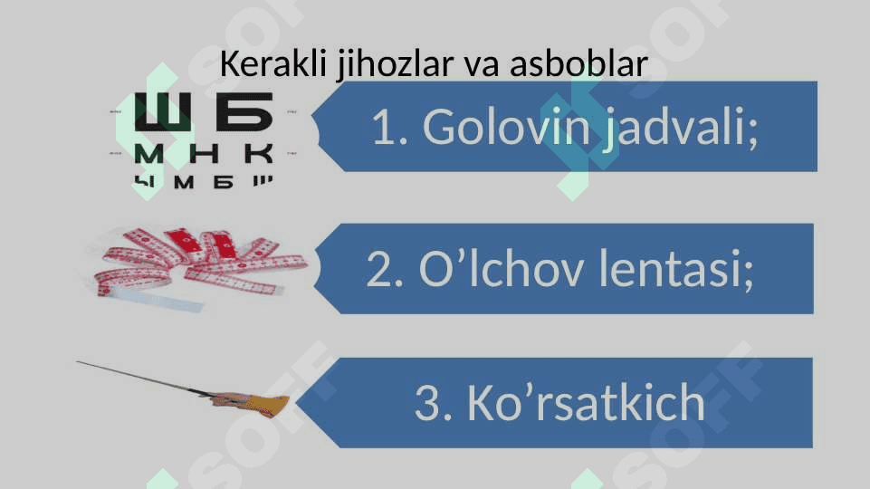 Ko’rish o’tkirligini Golovin jadvali yordamida aniqlashni o’rganish 3