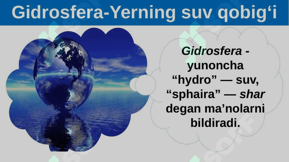 Gidrosfera va uning qismlari 2