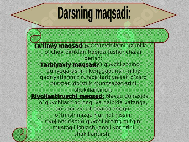 Uzunlik o’lchov birliklari 3