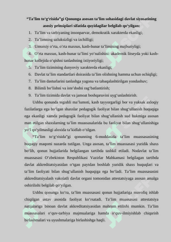 O'zbekiston Respublikasining maktabgacha ta'lim sohasiga oid me'yoriy huquqiy hujjatlari 3