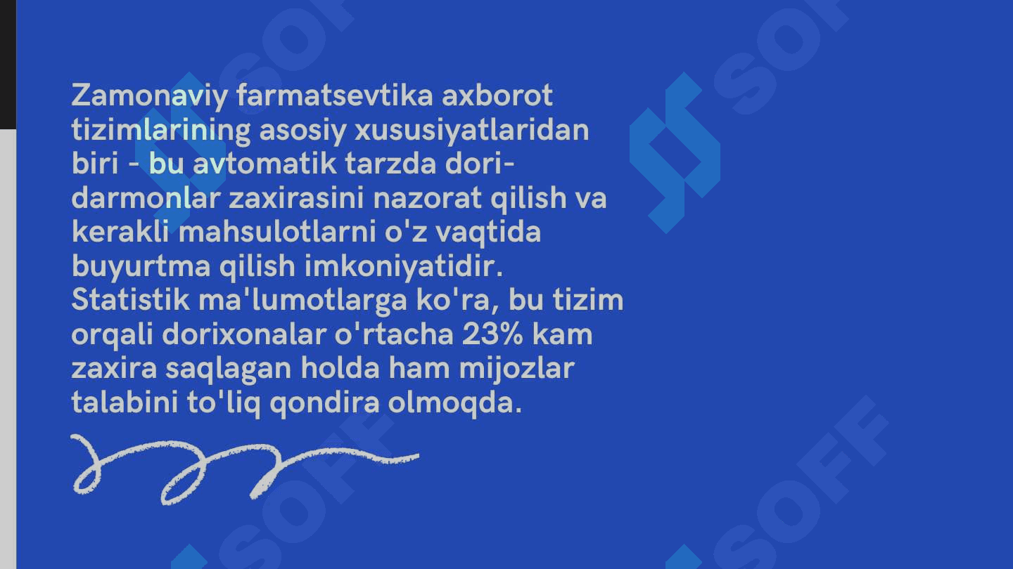 Farmatsevtika xizmatini boshqarishda axborot tizimi 4