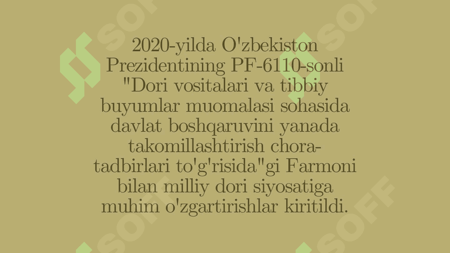 Milliy dori siyosati 3