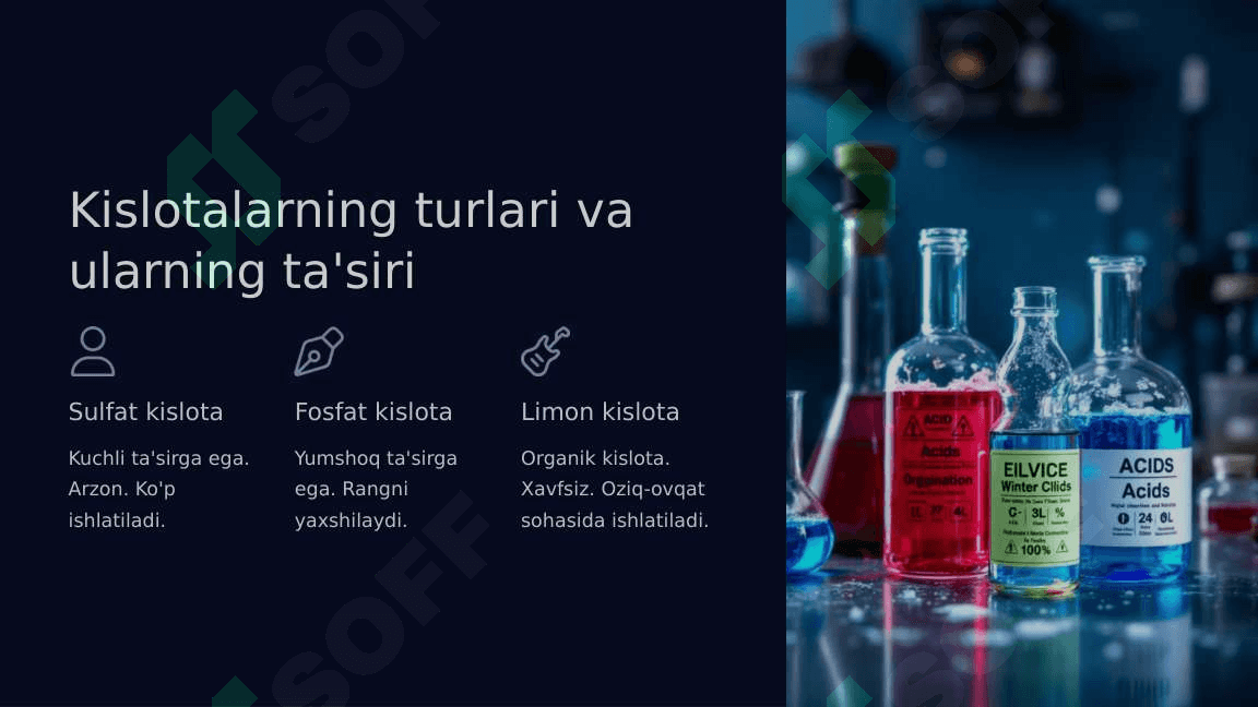 Moylarni kislota va ishqor bilan tozalash 6
