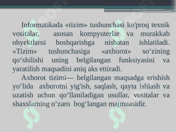 Qurilishda axborot tizimlari 6