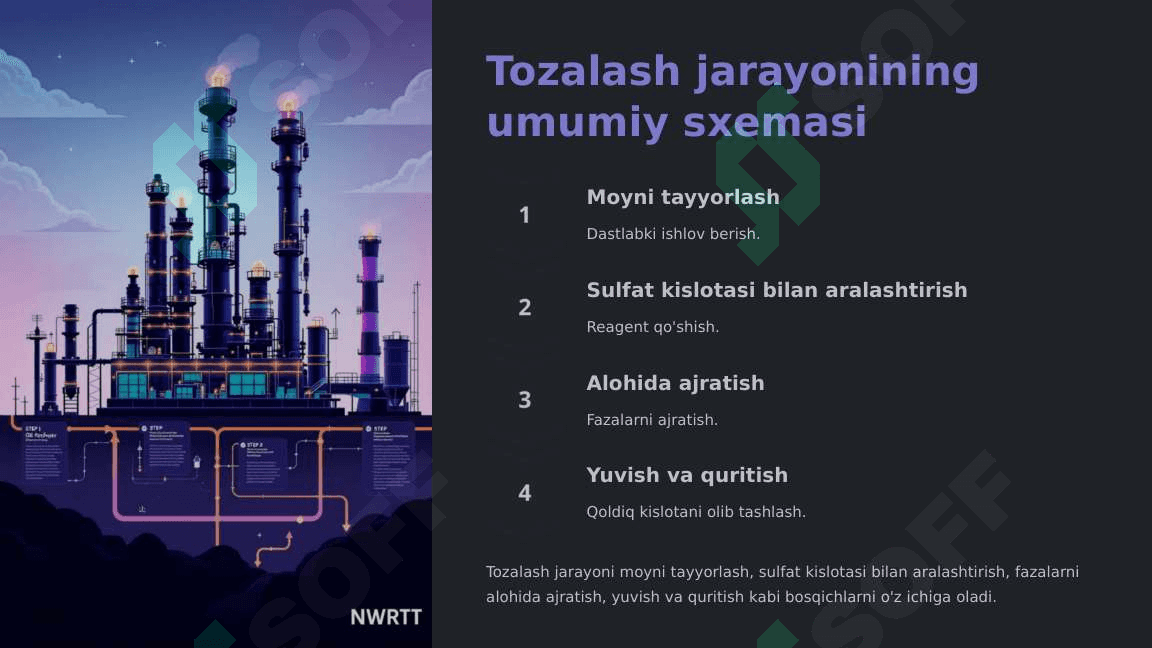 Moylarni sulfat kislotasi bilan tozalash 5