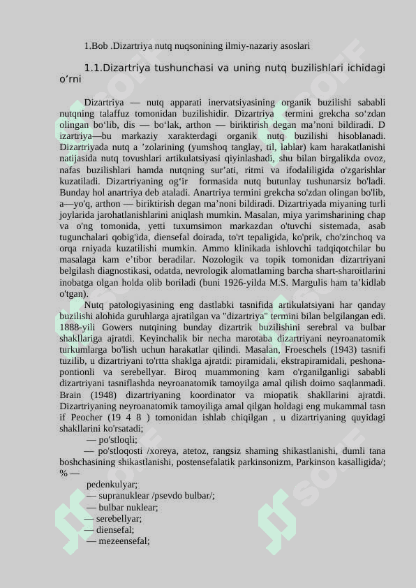 Dizartriya turlari va ularda nutqning oʻziga xos nomoyon boʻlishi 3