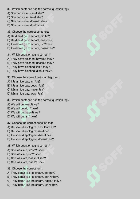 Ingliz tili test 5