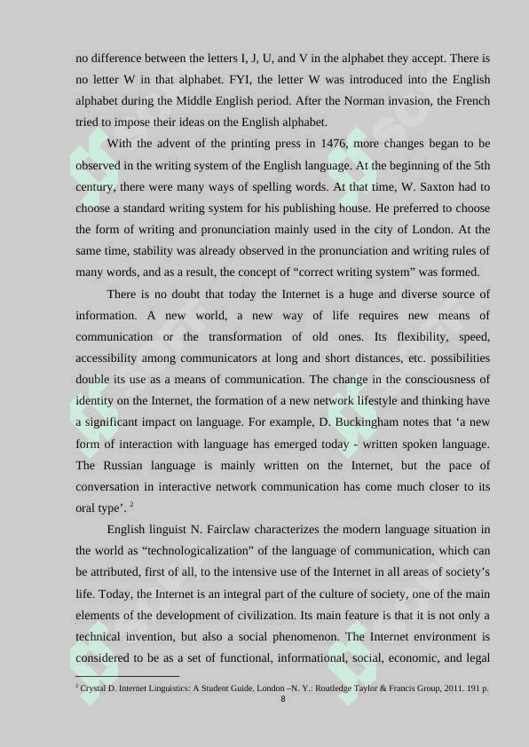 FЕАTURЕS ОF TRАNSLАTIОN ОF INTЕRNЕT TЕXT IN ЕNGLISH АND UZBЕK LАNGUАGЕS 8