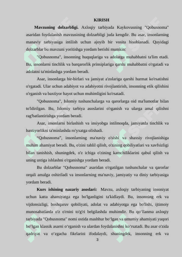AXLOQIY TARBIYADA KAYKOVUSNING QOBUSNOMA ASARIDAN FOYDALANISH 3