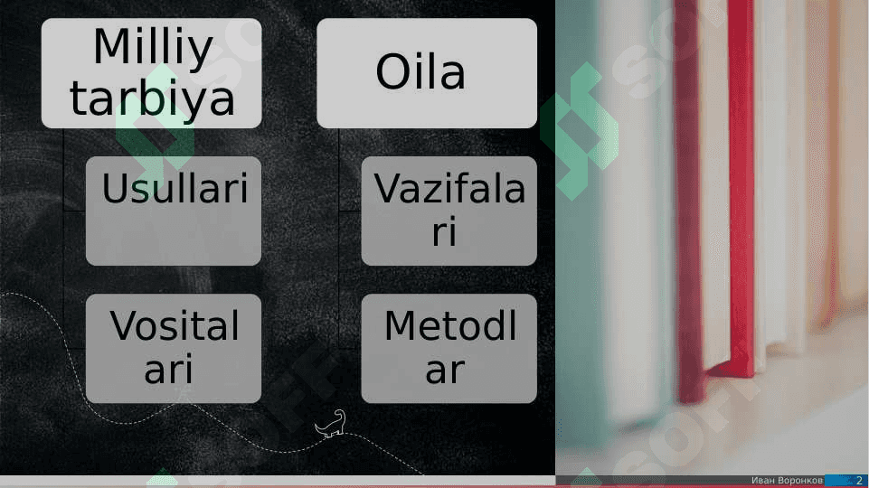 Milliy tarbiya usullari va vositalari. Oila pedagogikasi va uning o`ziga xos xususiyatlari 2