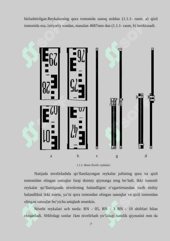 TRASSANI NIVELIRLASH NATIJALARINI ISHLAB CHIQISH, NIVELIRLASH XATOSINI TENGLASH 7