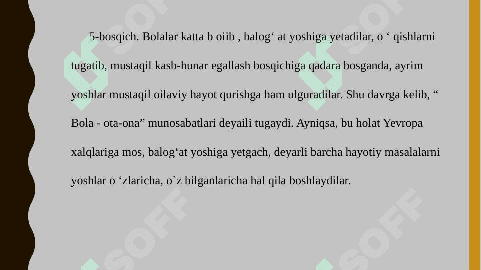 Oilaviy maslahat psixologik maslahat yordamining ko`rinishlaridan biri sifatida 7