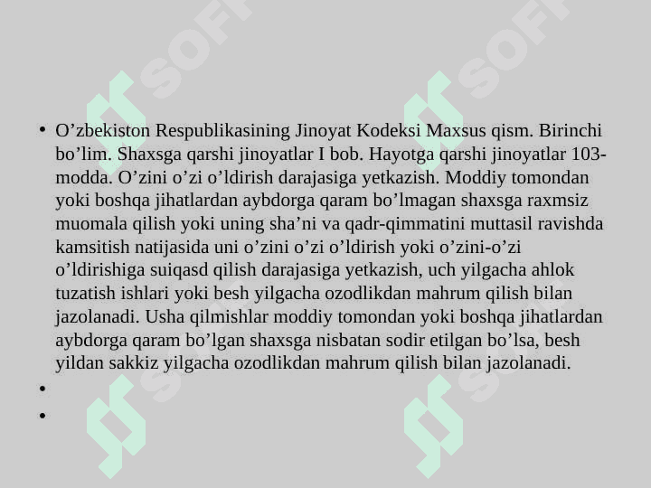 Suitsidlarning shakllanish kontseptsiyasi. Suitsidal motivatsiya 2