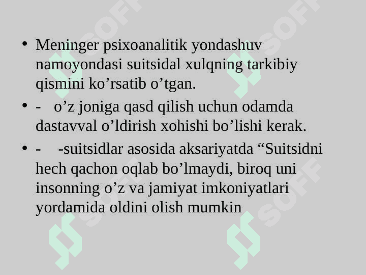 Suitsidlarning shakllanish kontseptsiyasi. Suitsidal motivatsiya 5