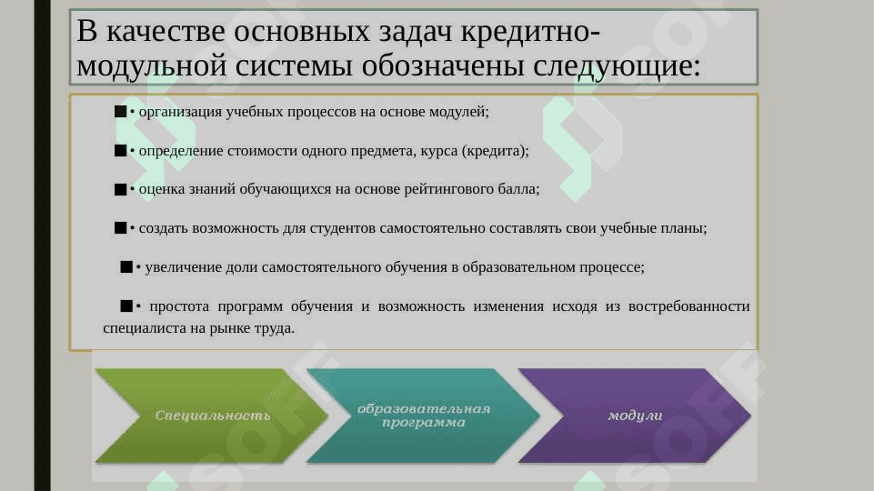 ОРГАНИЗАЦИЯ УЧЕБНОГО ПРОЦЕССА НА ОСНОВЕКРЕДИТНО-МОДУЛЬНОЙ СИСТЕМЫ 6