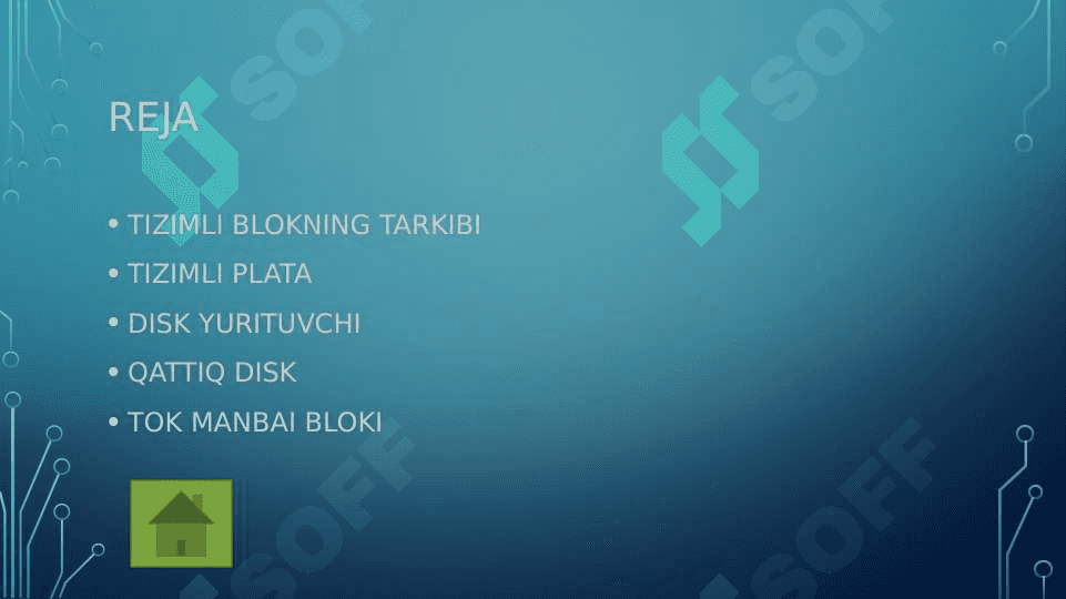 Tizimli  blok qismlari bilan tanishish 2