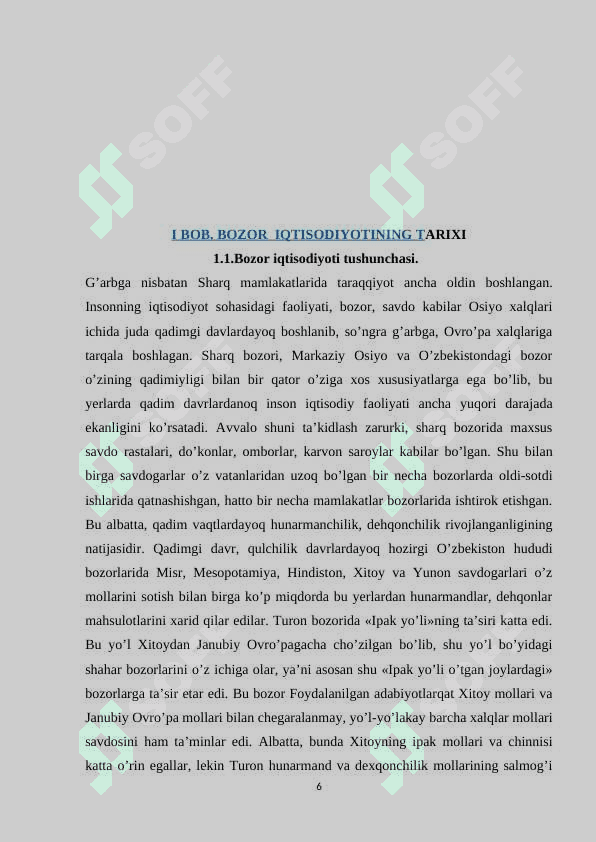 Bozor iqtisodiyotining mazmuni 6