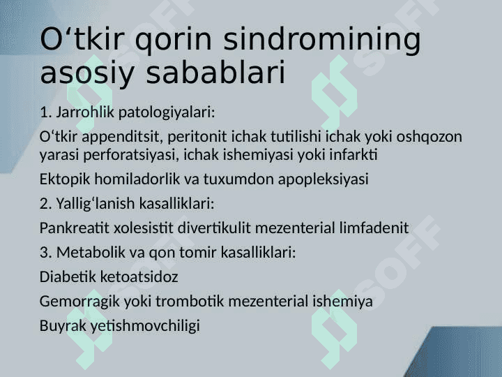 O‘tkir qorinni simulyatsiya qiladigan kasalliklar 4